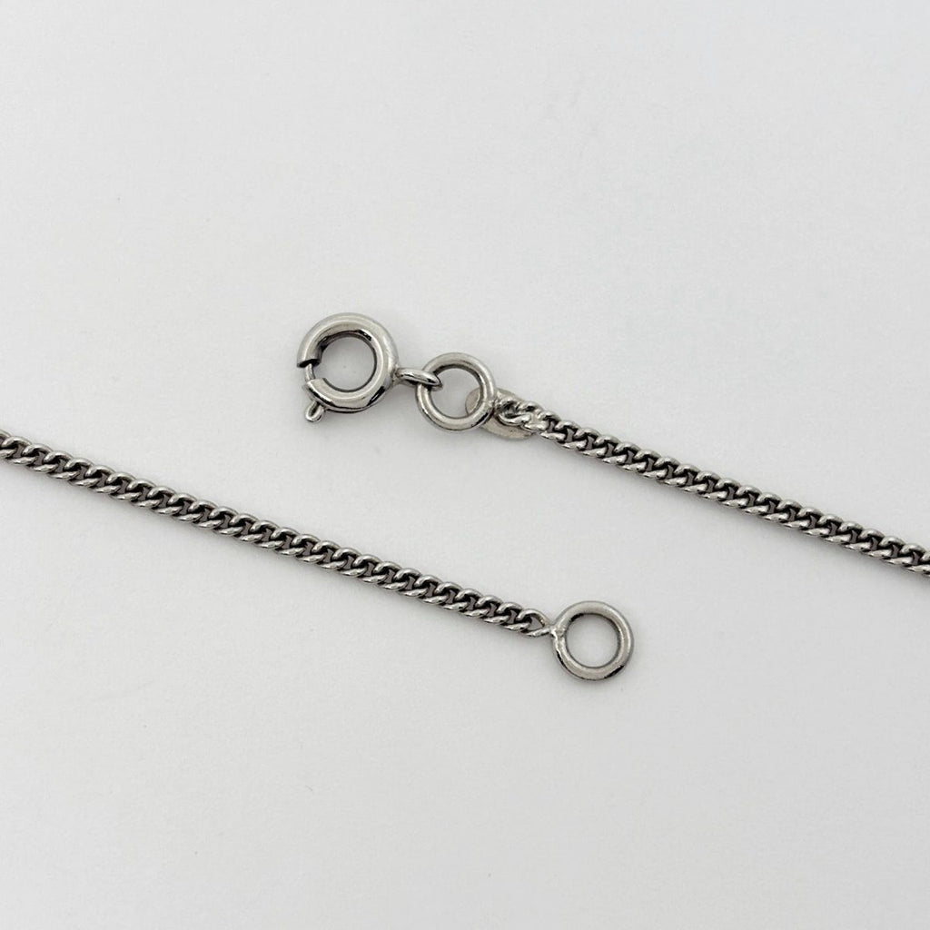 Chanel Camellia Necklace CC Logo Silver Plated — view 3