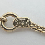 Chanel CC Logo Rhinestone Necklace Lip Gold Plated — view 4