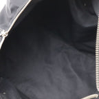 Prada Triangle Logo Mini Boston Bag Tote Nylon Patent Nero Black Silver — view 8