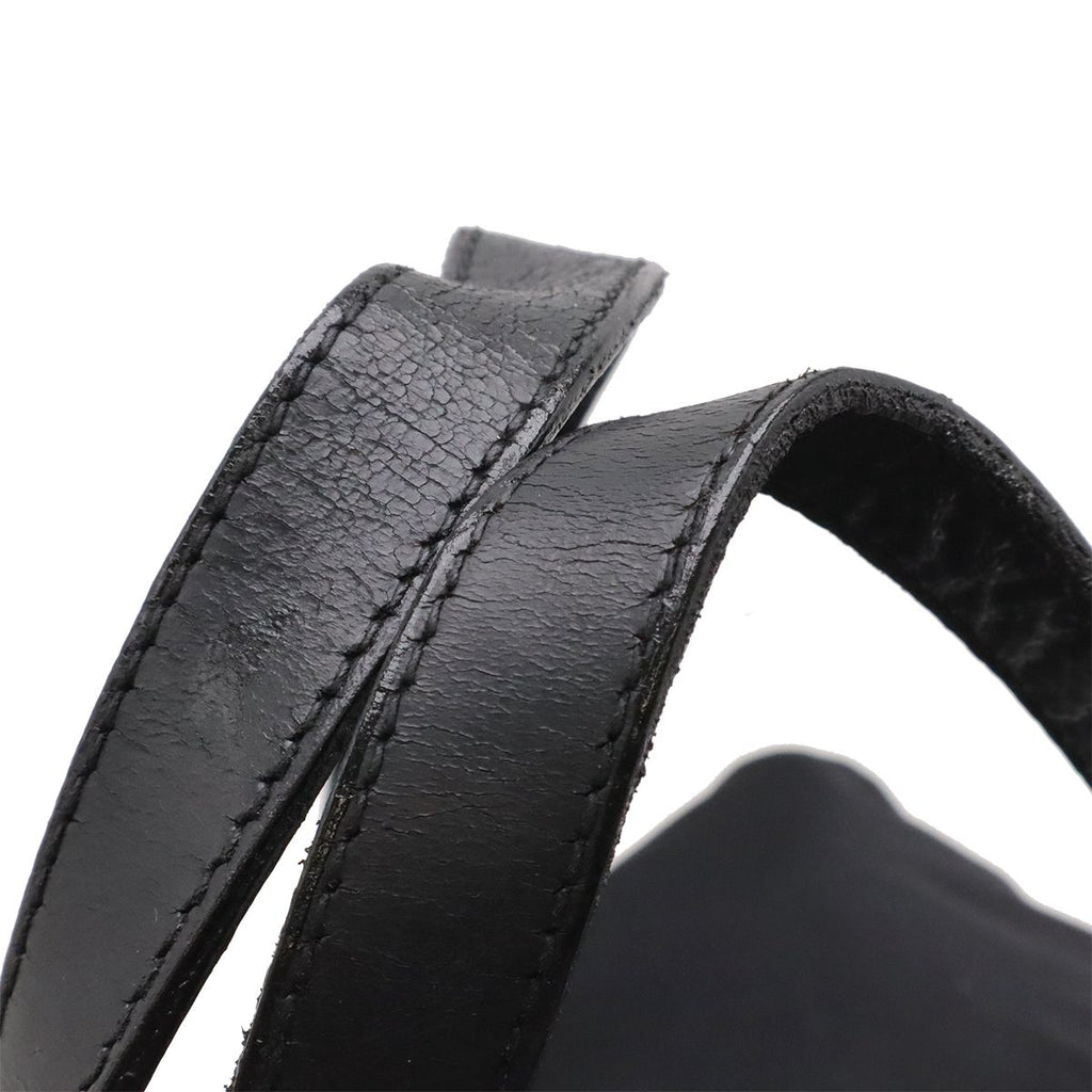Prada Triangle Logo Mini Boston Bag Tote Nylon Patent Nero Black Silver — view 7