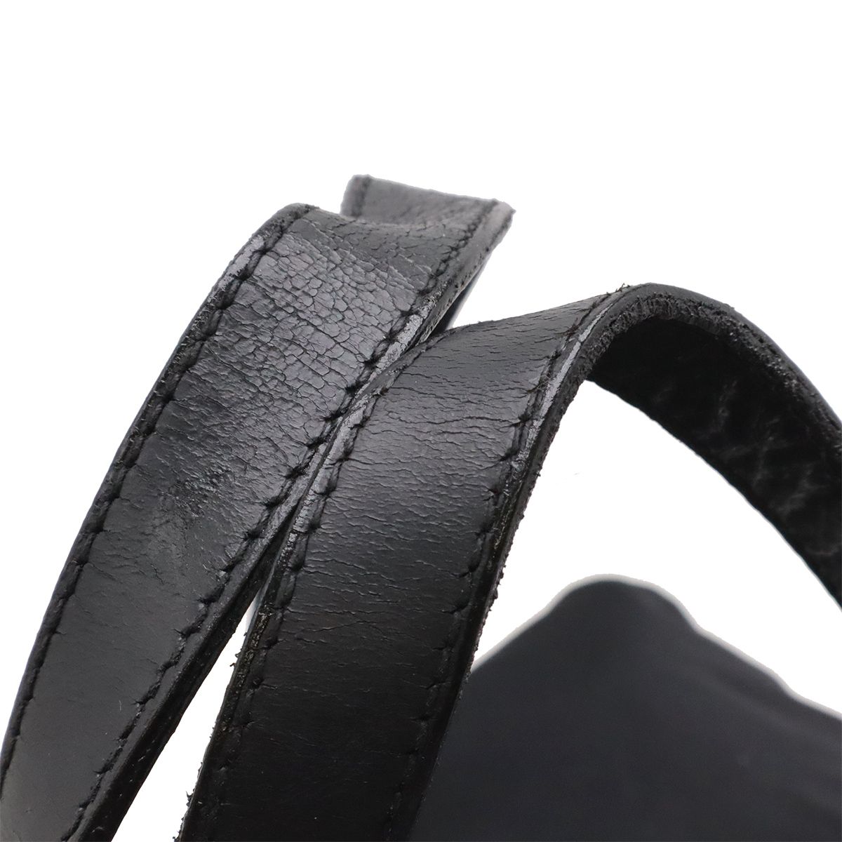 Prada Triangle Logo Mini Boston Bag Tote Nylon Patent Nero Black Silver — view 7