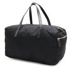 Prada Triangle Logo Mini Boston Bag Tote Nylon Patent Nero Black Silver — view 2