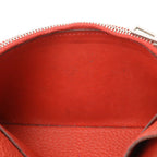 Hermes Dogon Compact Coin Purse Card Case Togo Leather Terracotta Silver — view 7