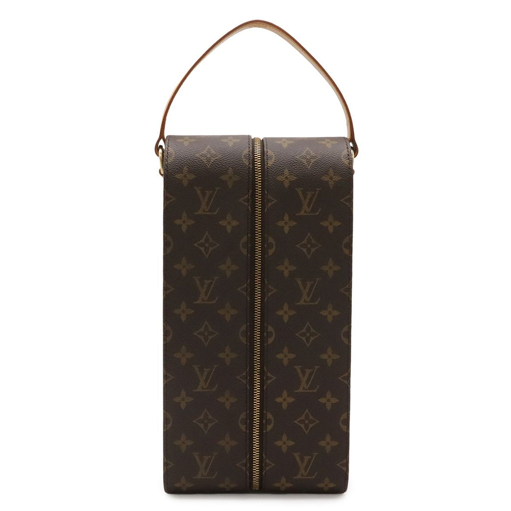 Louis Vuitton Monogram Wine Carrier Bag Handbag Bottle Case Golf Cup Japan