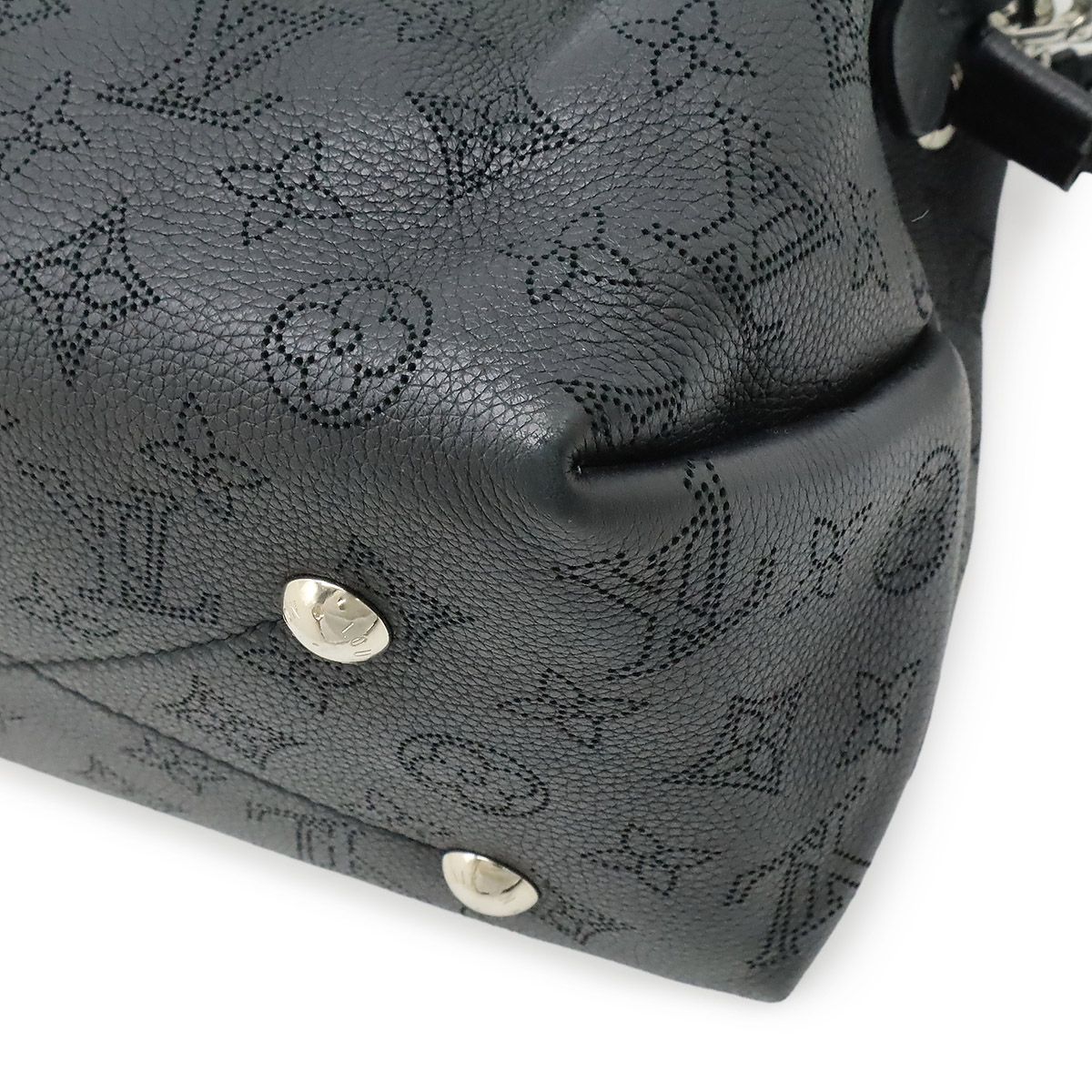Louis Vuitton Mahina Bella Shoulder Bag 2-Way Chain Drawstring Noir Black Silver — view 3