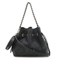 Louis Vuitton Mahina Bella Shoulder Bag 2-Way Chain Drawstring Noir Black Silver