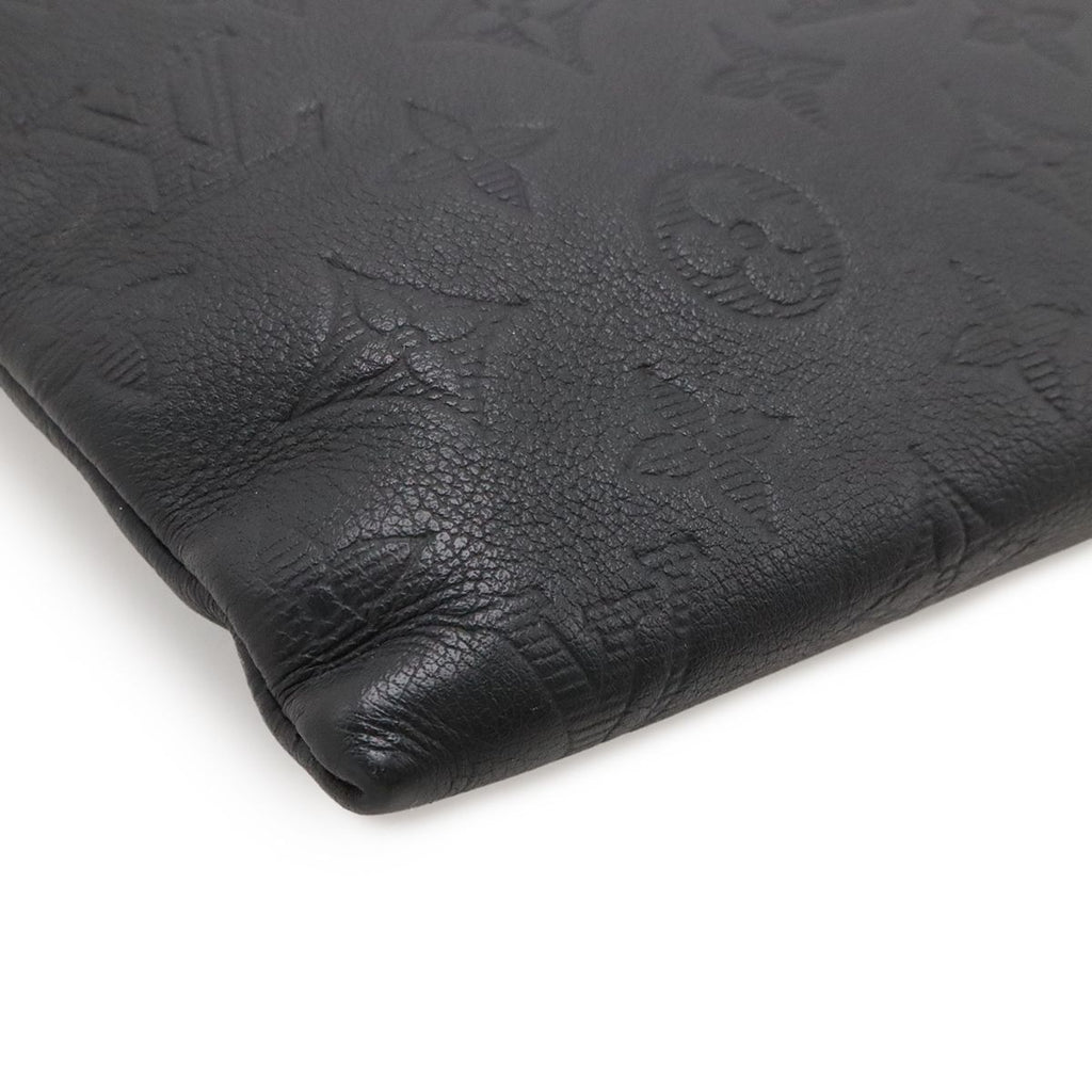 Louis Vuitton Monogram Shadow Pochette To Go Clutch Noir Black — view 3