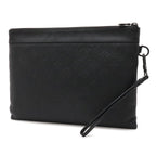 Louis Vuitton Monogram Shadow Pochette To Go Clutch Noir Black — view 2