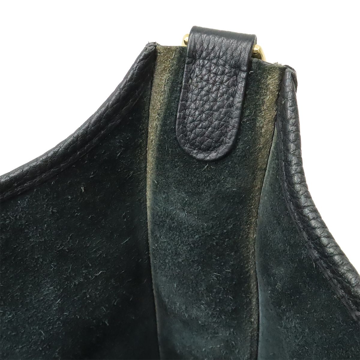Hermes Evelyne I 1 GM Shoulder Bag Togo Leather Black Gold — view 7