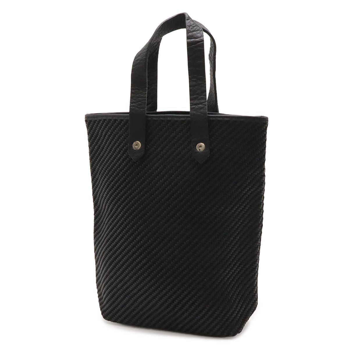 Hermes Amedaba Diago PM Tote Bag Wool Leather Black Silver — view 2