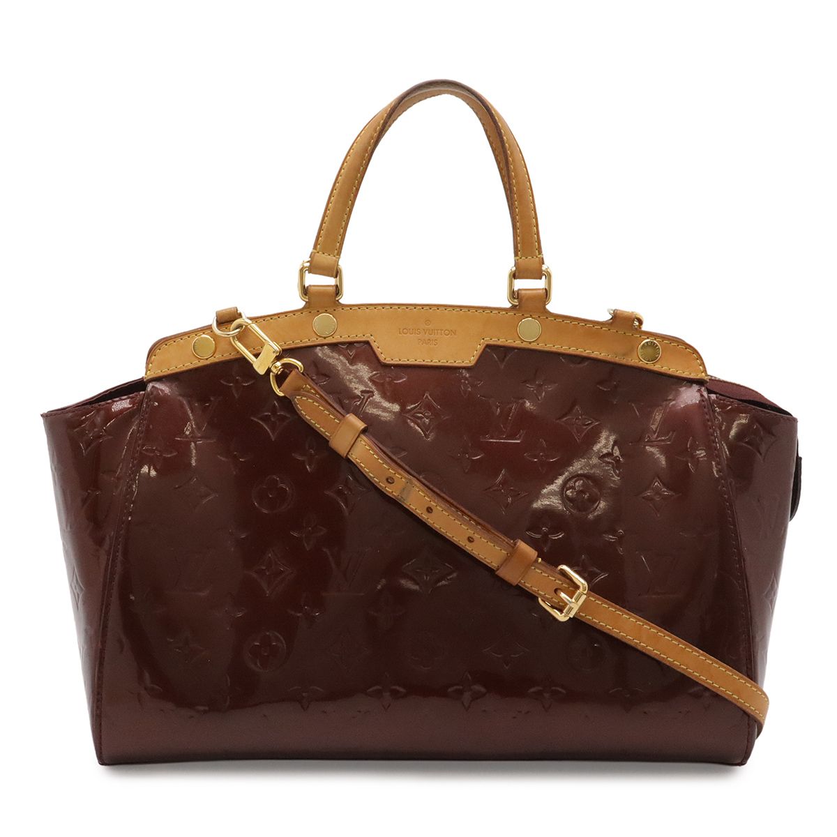 Louis Vuitton Monogram Vernis Blair MM Tote 2-Way Shoulder Bag Patent Rouge