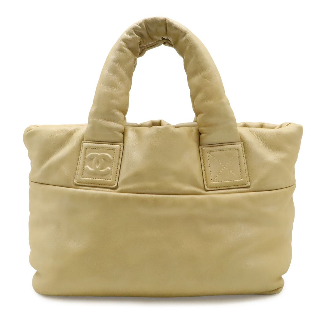 Chanel Coco Cocoon Small Tote Bag Nylon Leather Gold