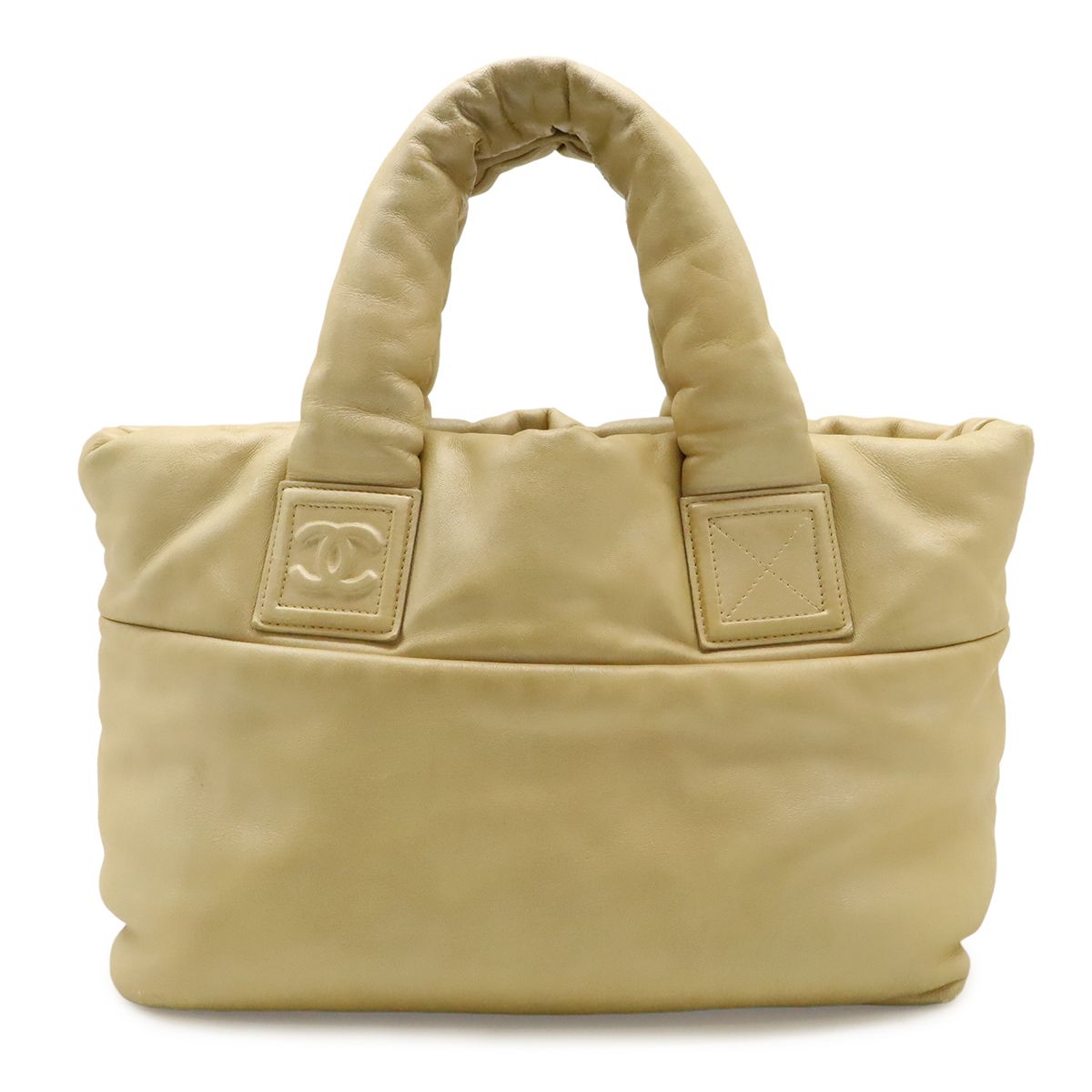 Chanel Coco Cocoon Small Tote Bag Nylon Leather Gold