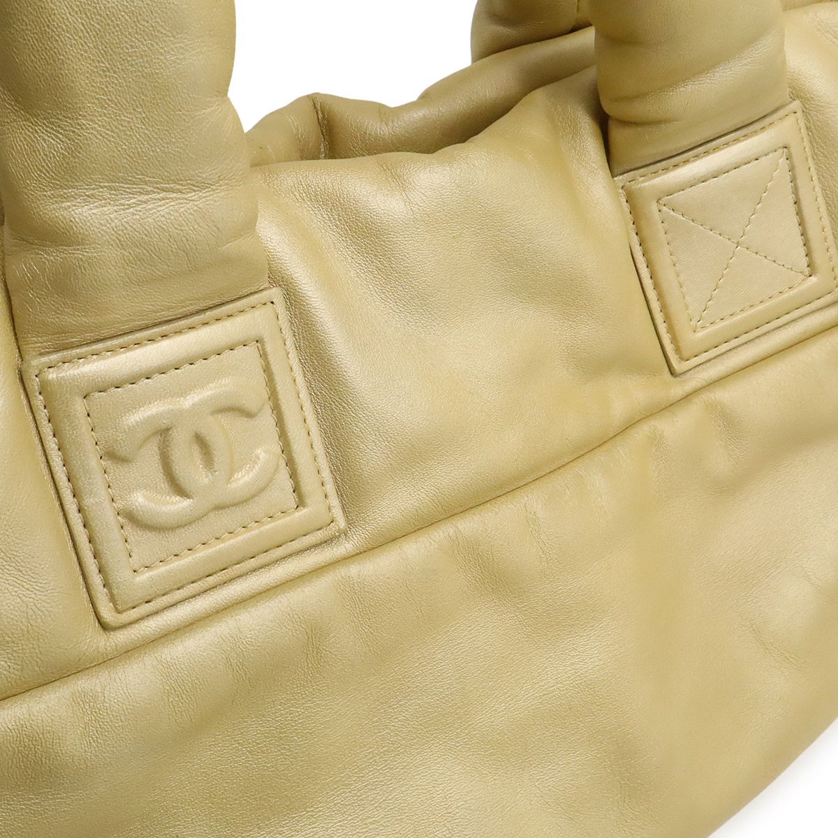 Chanel Coco Cocoon Small Tote Bag Nylon Leather Gold — view 7