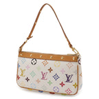 Louis Vuitton Monogram Multicolor Pochette Pouch Party Blanc White — view 2