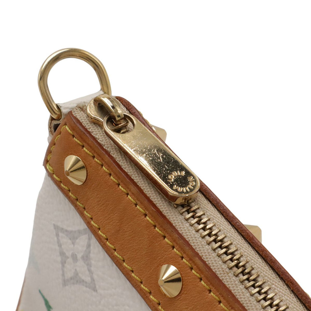 Louis Vuitton Monogram Multicolor Pochette Pouch Party Blanc White — view 4