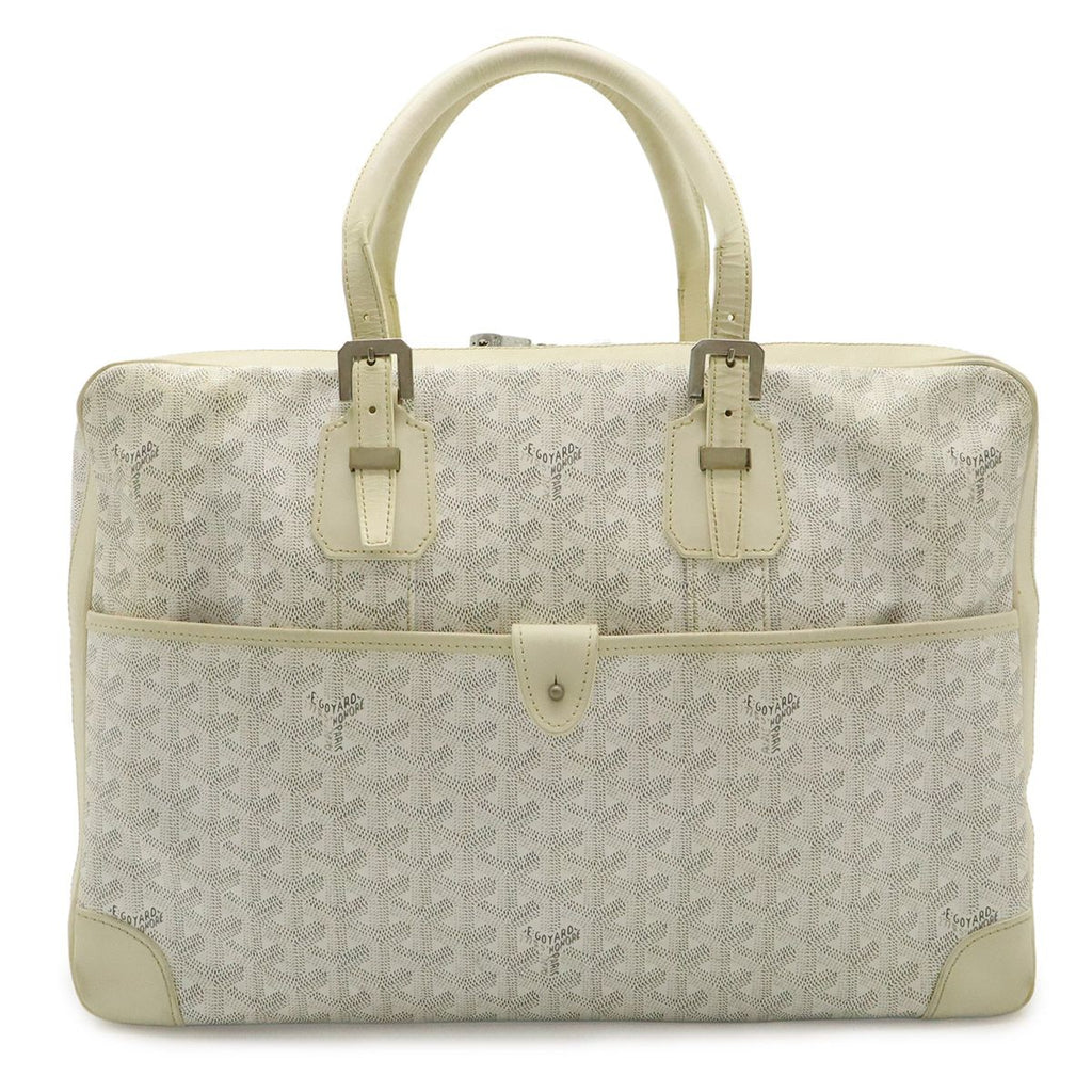 Goyard Ambassador MM Business Briefcase Handbag Herringbone Pattern Leather