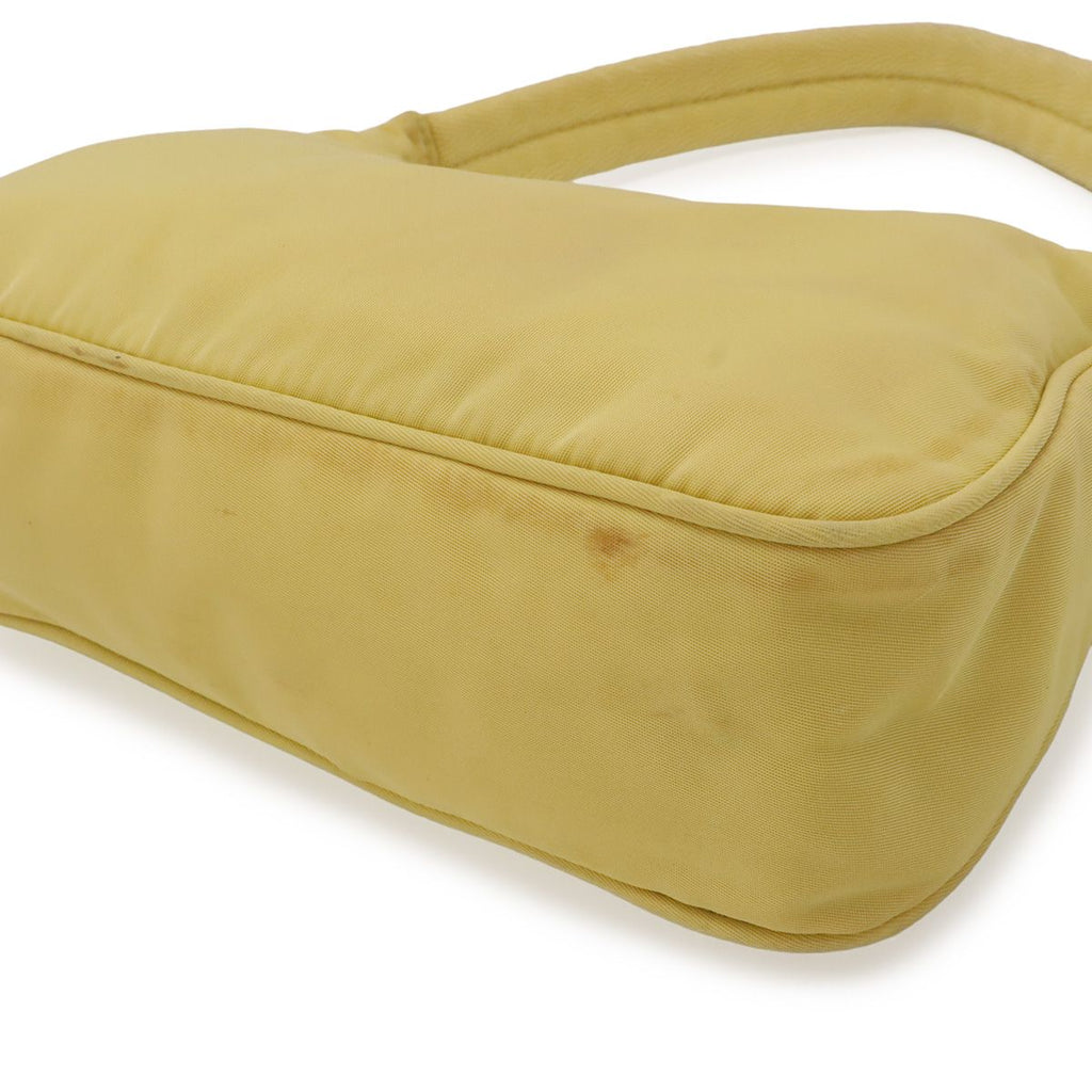 Prada Triangle Logo Pouch Mini Bag Party Nylon Yellow Silver — view 3