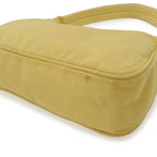 Prada Triangle Logo Pouch Mini Bag Party Nylon Yellow Silver — view 3