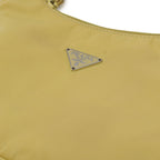 Prada Triangle Logo Pouch Mini Bag Party Nylon Yellow Silver — view 4