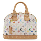 Louis Vuitton Monogram Multicolor Alma Handbag Blanc White