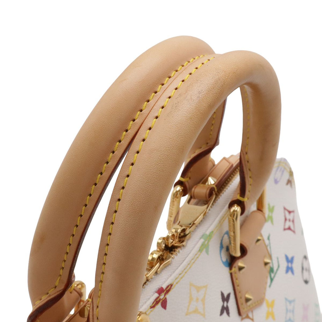 Louis Vuitton Monogram Multicolor Alma Handbag Blanc White — view 5