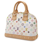 Louis Vuitton Monogram Multicolor Alma Handbag Blanc White — view 2
