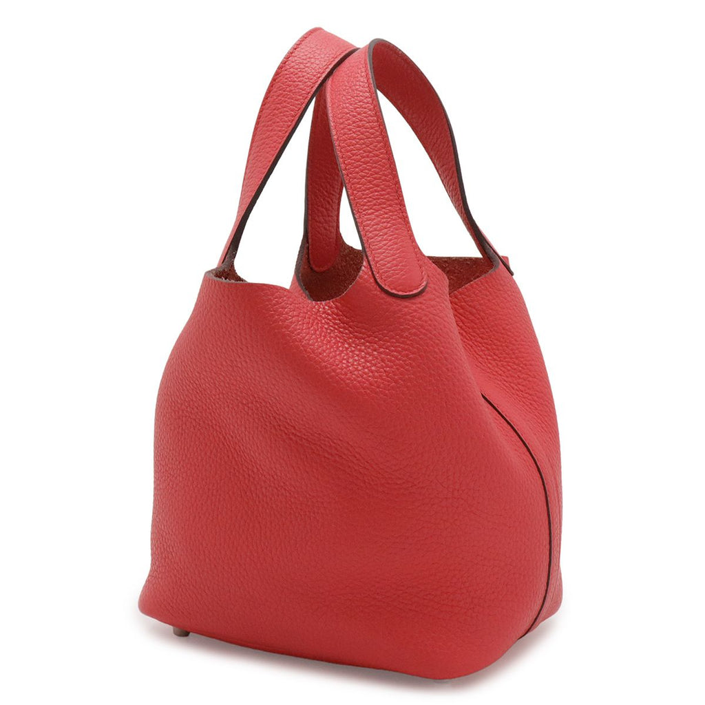 Hermes Picotin Lock PM Mini Bag Tote Taurillon Clemence Rose Fuchsia Pink — view 2