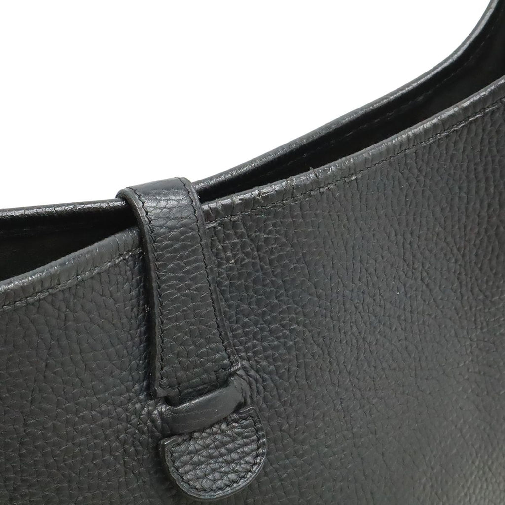 Hermes Evelyne I 1 GM Shoulder Bag Taurillon Clemence Black Silver — view 5