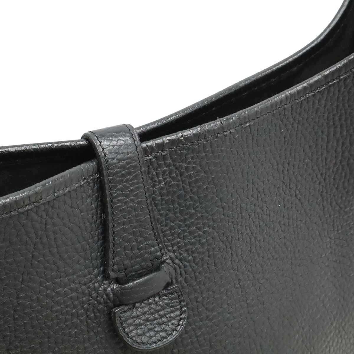 Hermes Evelyne I 1 GM Shoulder Bag Taurillon Clemence Black Silver — view 5