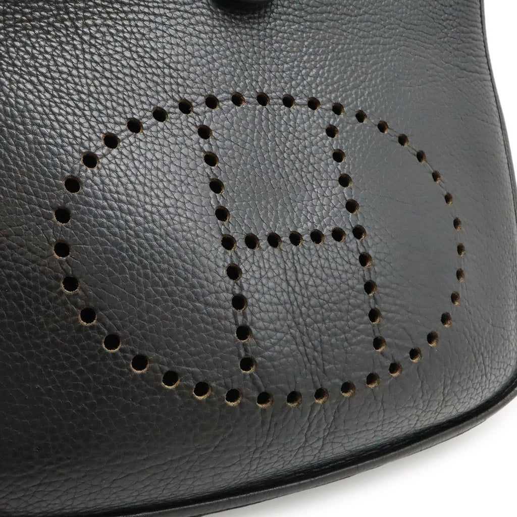 Hermes Evelyne I 1 GM Shoulder Bag Taurillon Clemence Black Silver — view 6