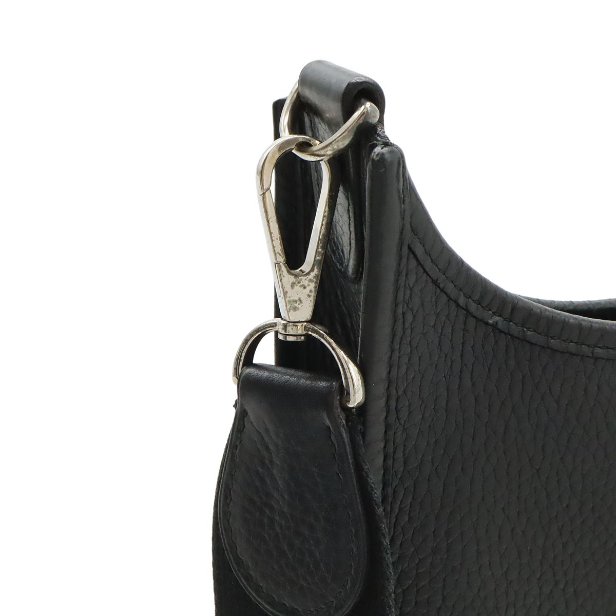 Hermes Evelyne I 1 GM Shoulder Bag Taurillon Clemence Black Silver — view 7