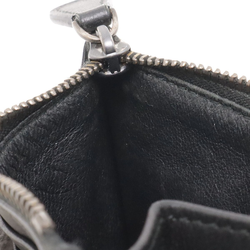 Bottega Veneta Intrecciato Coin Purse Card Case Leather Black — view 6