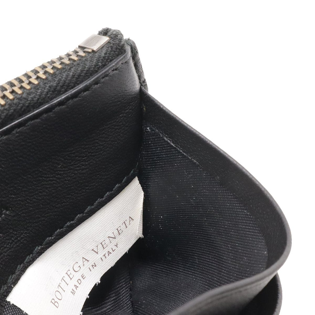 Bottega Veneta Intrecciato Coin Purse Card Case Leather Black — view 7