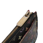 Louis Vuitton Monogram Multicolor Pochette Cles Coin Purse Noir Grenard — view 4