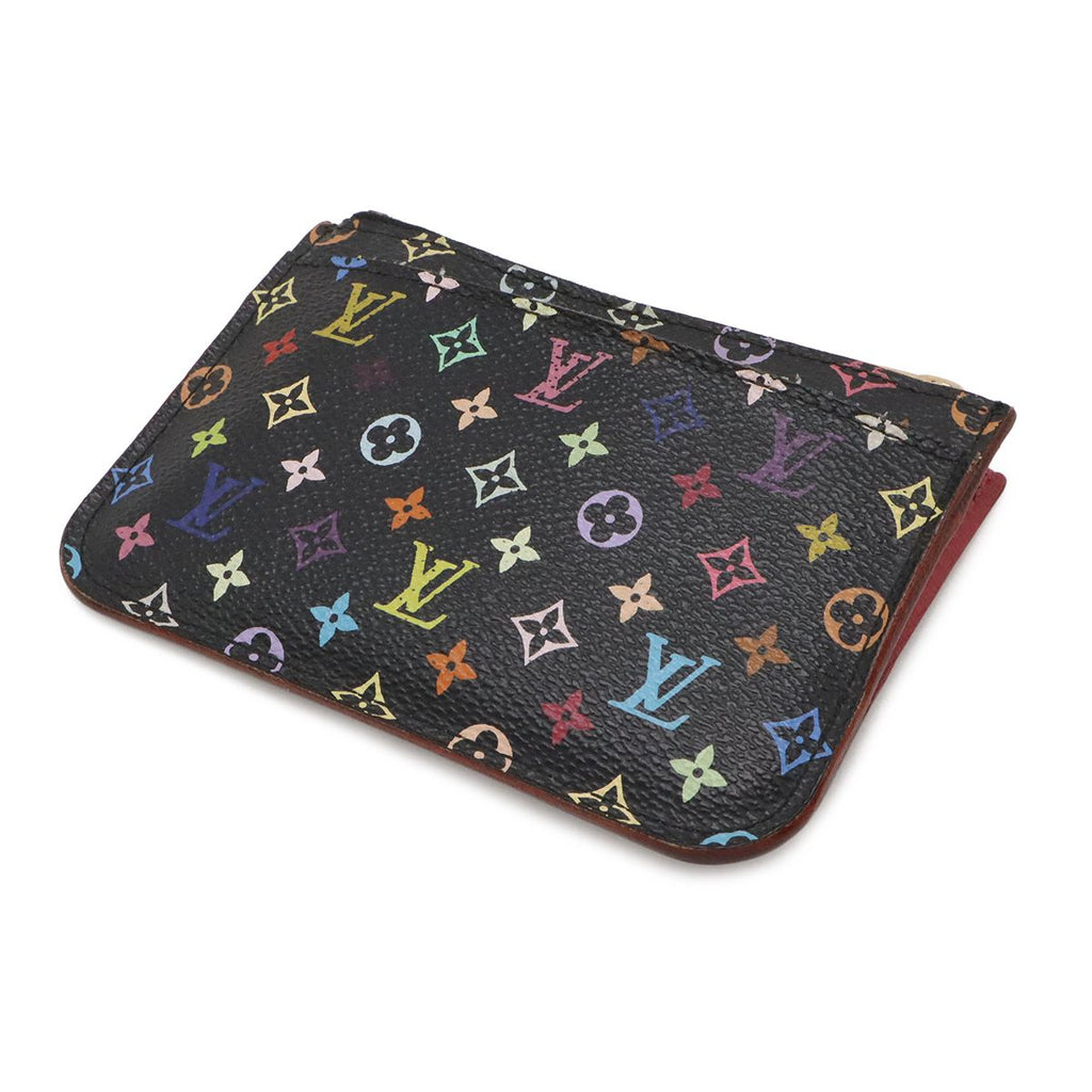 Louis Vuitton Monogram Multicolor Pochette Cles Coin Purse Noir Grenard — view 2