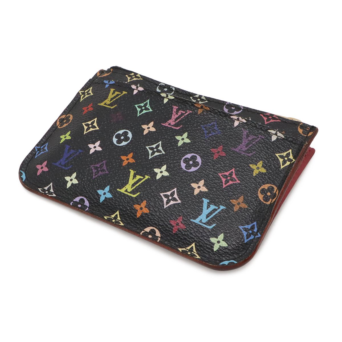 Louis Vuitton Monogram Multicolor Pochette Cles Coin Purse Noir Grenard — view 2