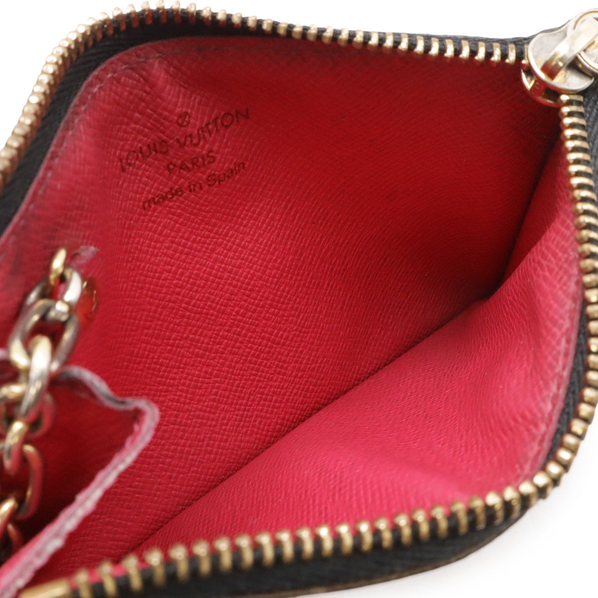 Louis Vuitton Monogram Multicolor Pochette Cles Coin Purse Noir Grenard — view 5