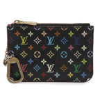 Louis Vuitton Monogram Multicolor Pochette Cles Coin Purse Noir Grenard