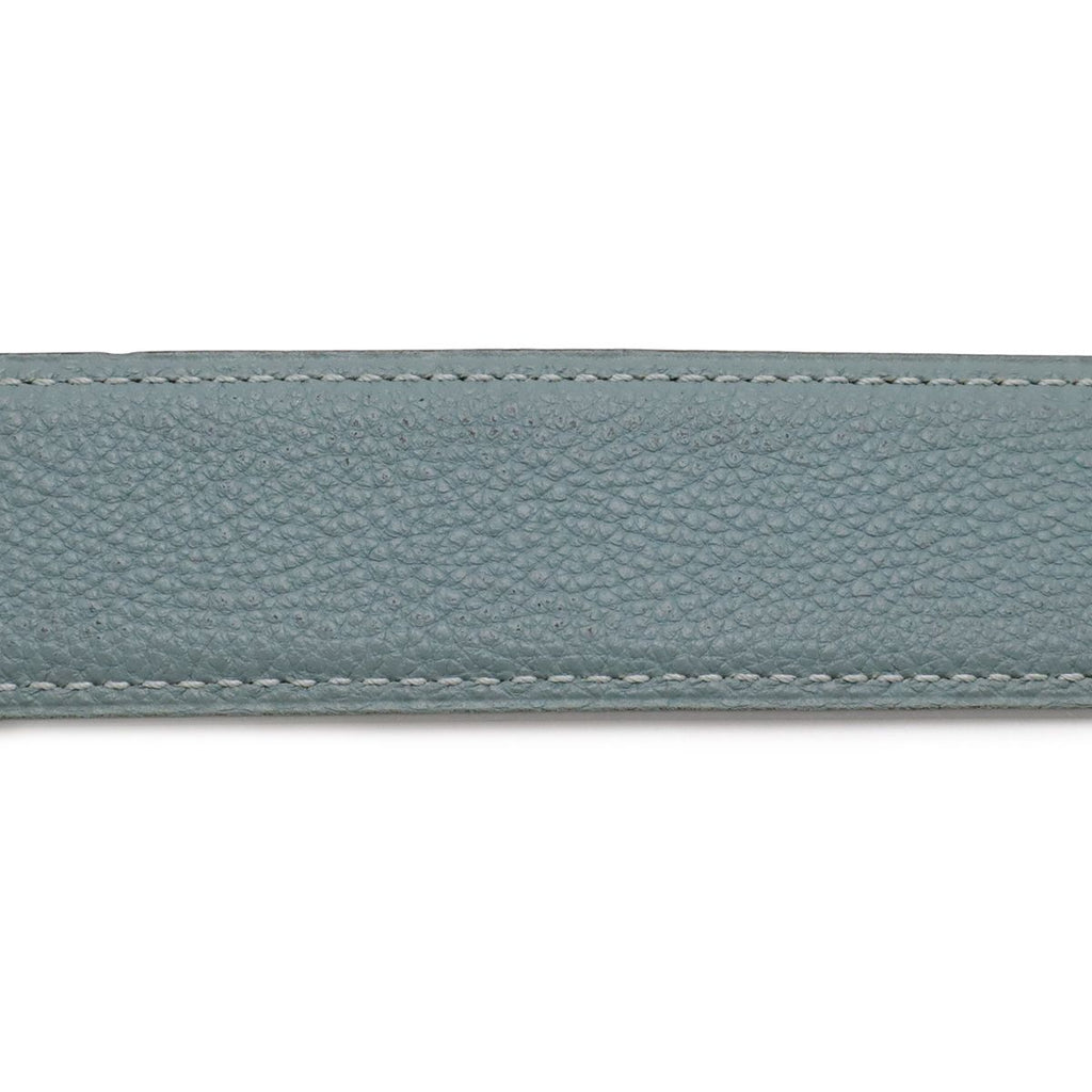 Hermes Chaine D'Ancre Reversible Belt Leather Black Blue Gray Silver 80 — view 7