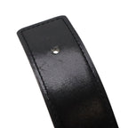 Hermes Chaine D'Ancre Reversible Belt Leather Black Blue Gray Silver 80 — view 5