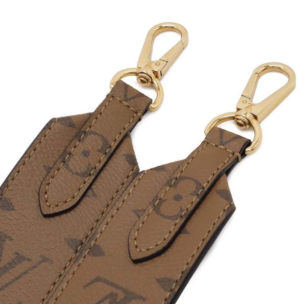 Louis Vuitton Monogram Reverse Shoulder Strap Non Adjustable Brown Light Silver — view 3