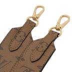 Louis Vuitton Monogram Reverse Shoulder Strap Non Adjustable Brown Light Silver — view 3