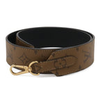 Louis Vuitton Monogram Reverse Shoulder Strap Non Adjustable Brown Light Silver