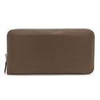 Hermes Azap Long All Leather Zip Around Wallet Chevre Etoupe Greige Kei Silver