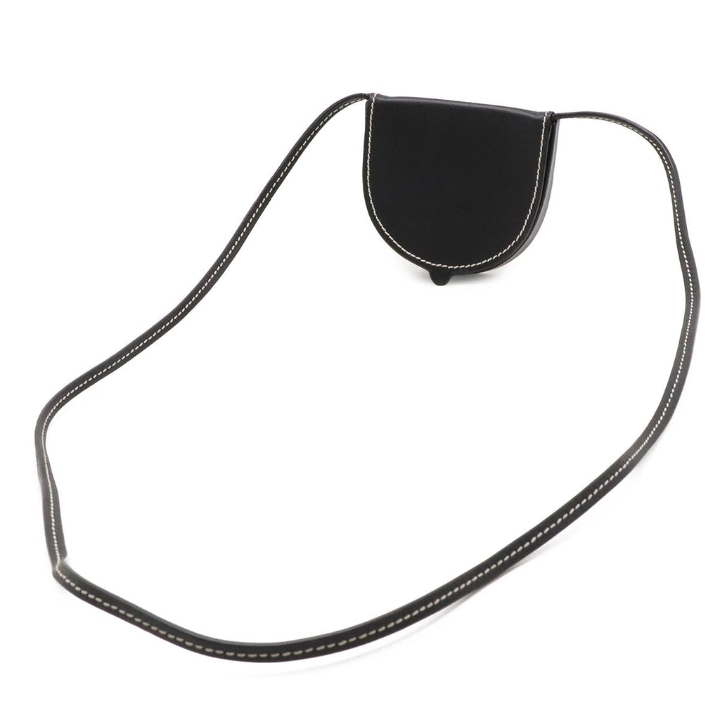 Loewe Anagram Heel Pouch Mini Shoulder Bag Pochette Calf Leather Black — view 2