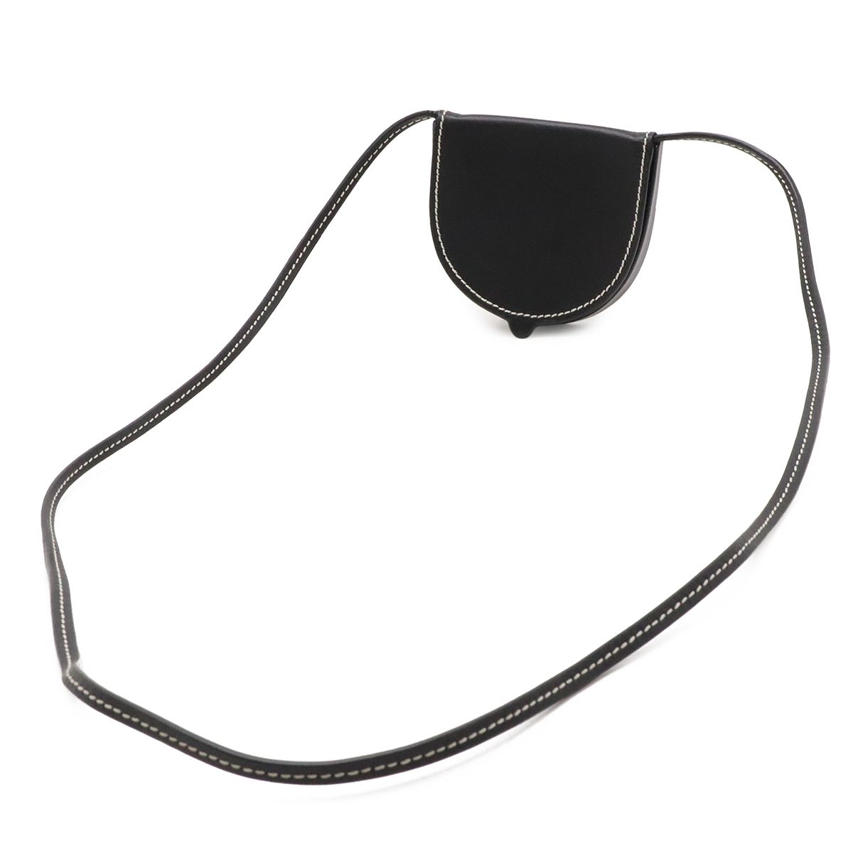 Loewe Anagram Heel Pouch Mini Shoulder Bag Pochette Calf Leather Black — view 2