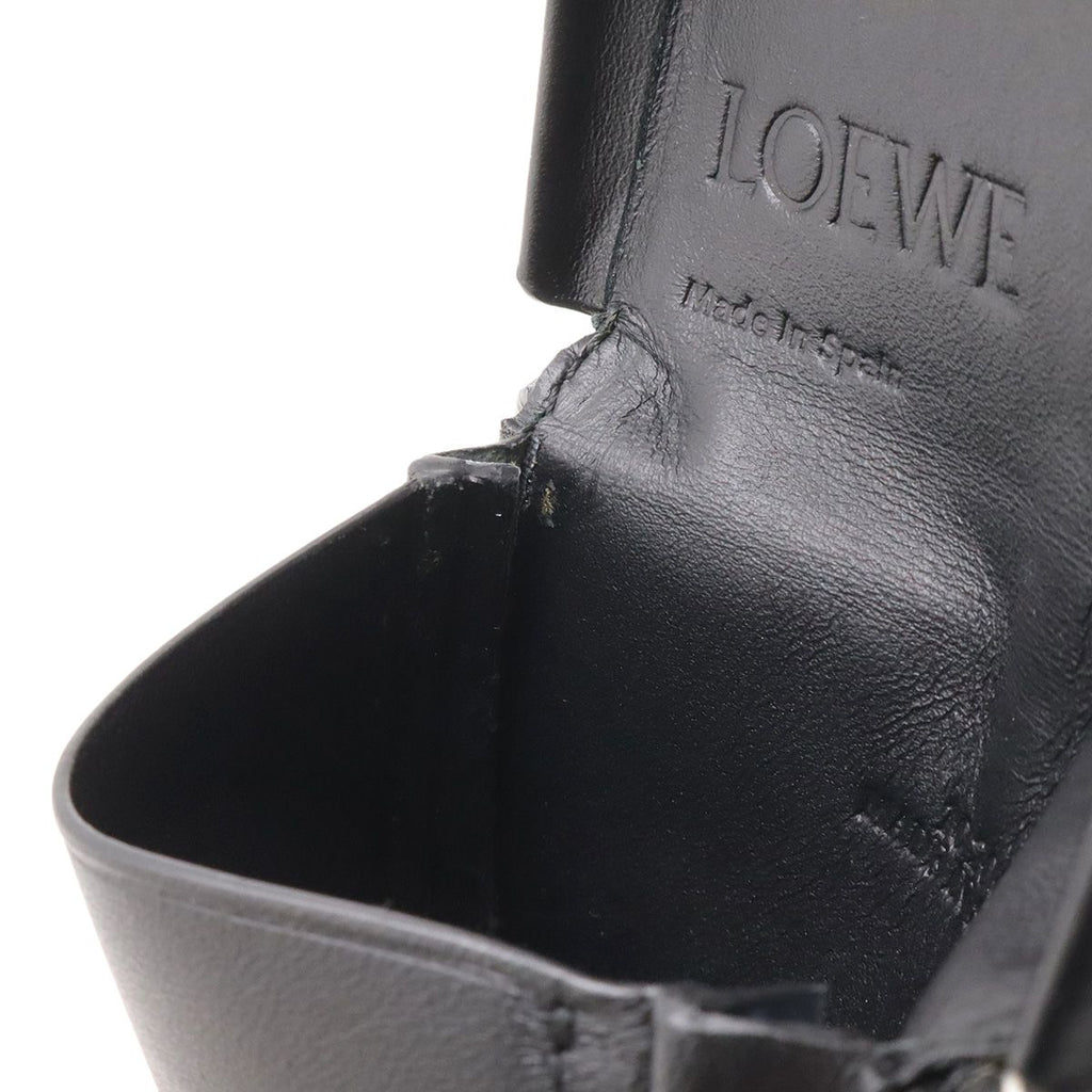 Loewe Anagram Heel Pouch Mini Shoulder Bag Pochette Calf Leather Black — view 8