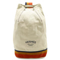 Hermes Cavalier Shoulder Bag Canvas Natural Orange Yellow Navy Silver