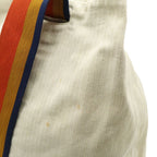 Hermes Cavalier Shoulder Bag Canvas Natural Orange Yellow Navy Silver — view 7